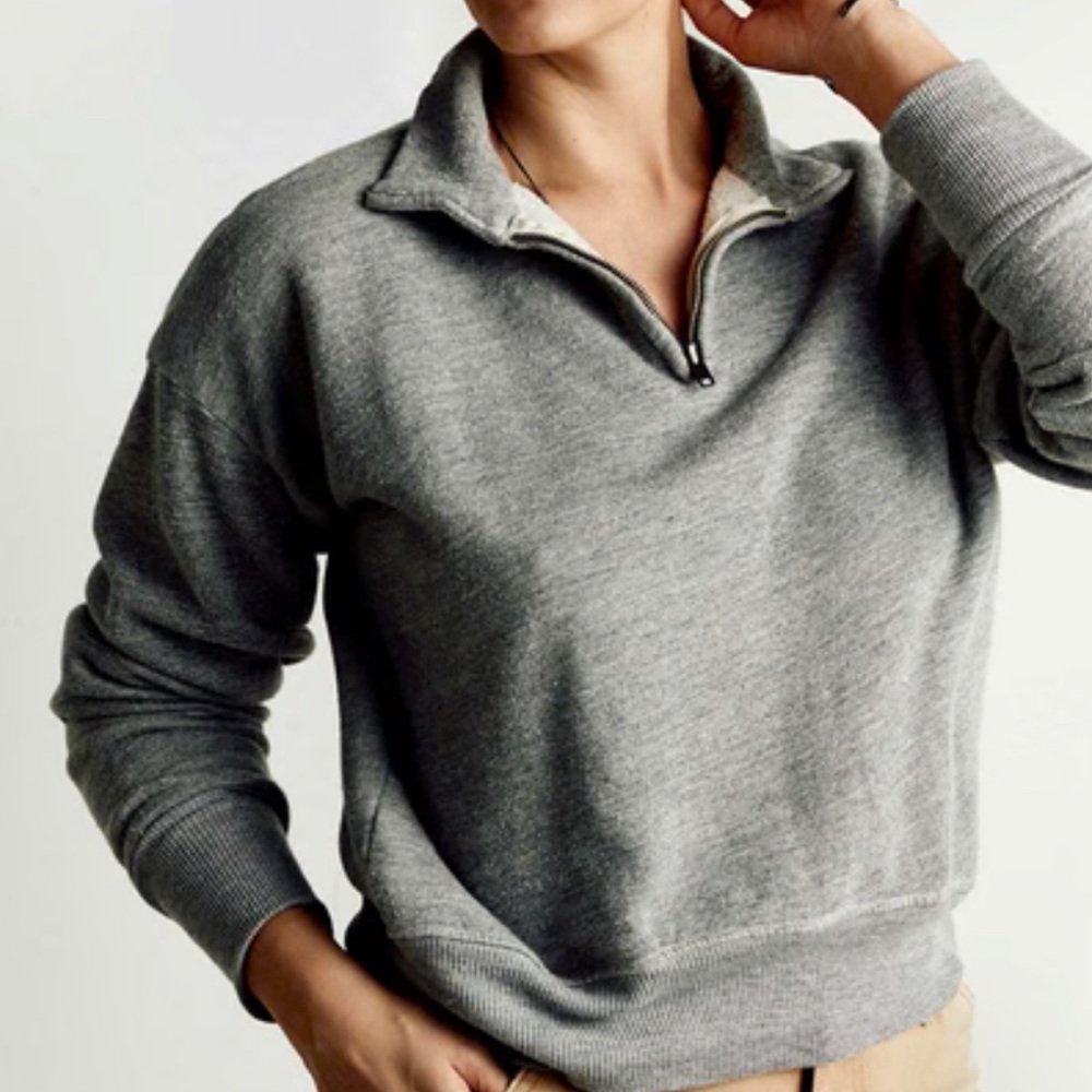 imogene + willie quarter zip heather pullover